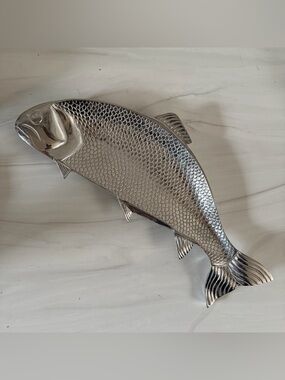 Large Silver Trout Decorative Tray